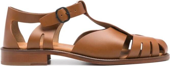Hereu Pesca leather sandals Bruin
