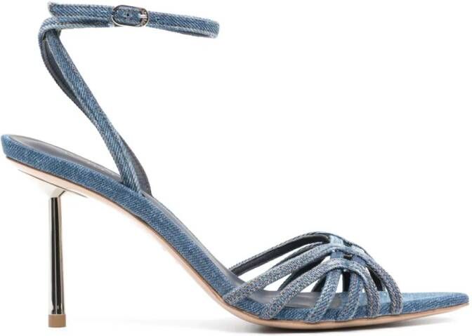 Le Silla 90mm denim sandals Blauw