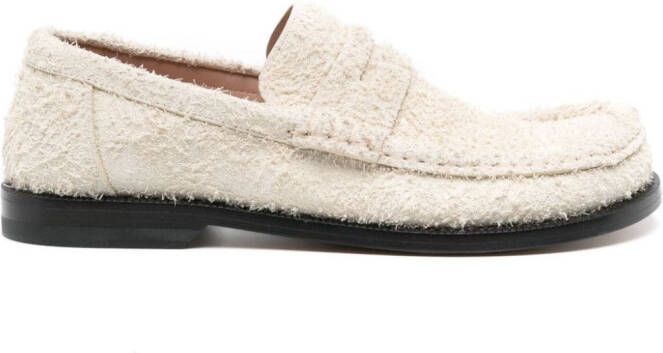 LOEWE Campo brushed suede loafers Beige