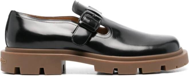 Maison Margiela Ivy leather buckled shoes Zwart