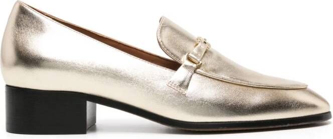 Maje Filika loafers met metallic-effect Goud