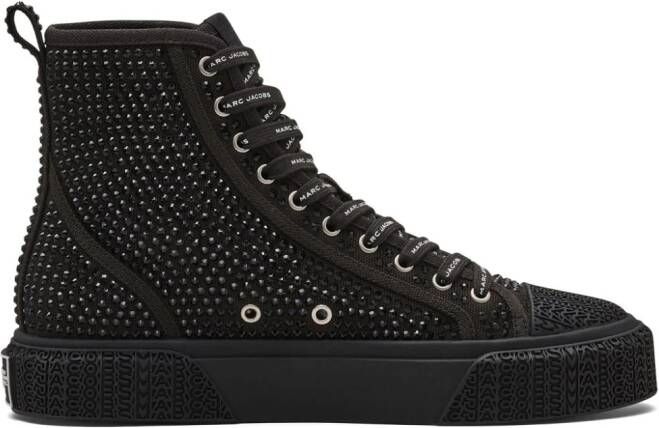 Marc Jacobs The Crystal Canvas high-top sneakers Zwart