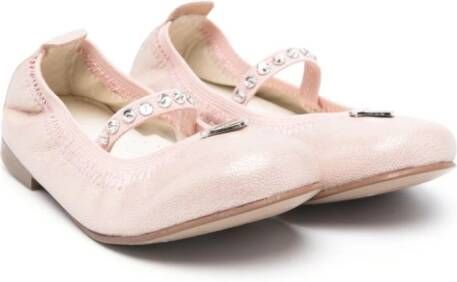 Monnalisa Ballerina's met hartdetail Roze