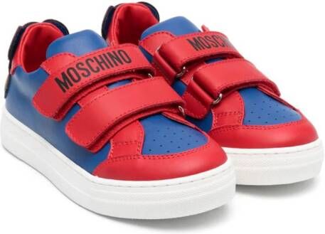 Moschino Kids Sneakers met colourblocking Rood