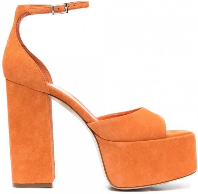 Paris Texas Tatiana sandalen met plateauzool Oranje