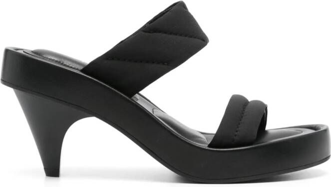 Premiata 65mm leather sandals Zwart
