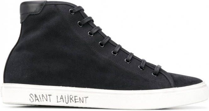Saint Laurent Malibu high-top sneakers Zwart