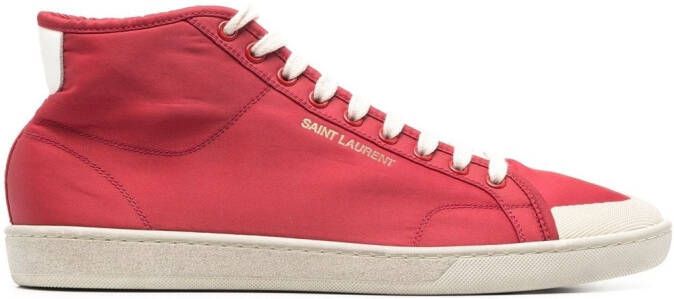 Saint Laurent Sneakers met logoprint Rood