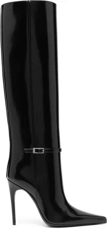 Saint Laurent Vendome laarzen met gesp Zwart