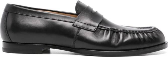 Scarosso Fred leather loafers Zwart
