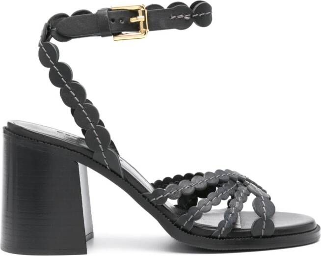 See by Chloé Leren sandalen Zwart