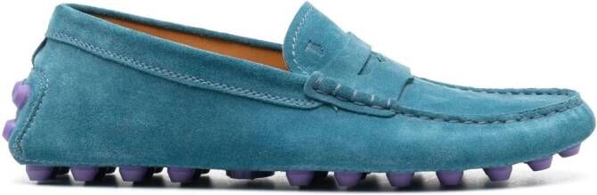 Tod's Gommino suède loafers Blauw