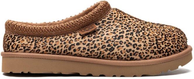 UGG Tasman Speckles slippers met luipaardprint Bruin