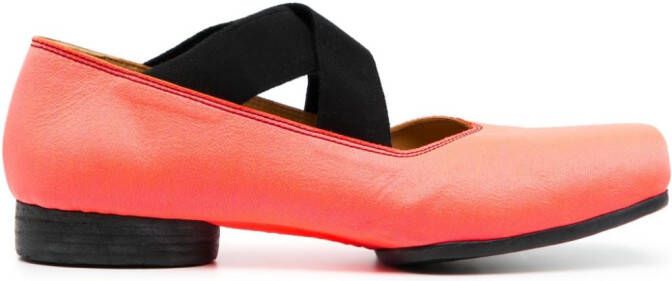 Uma Wang square-toe leather ballerina shoes Roze