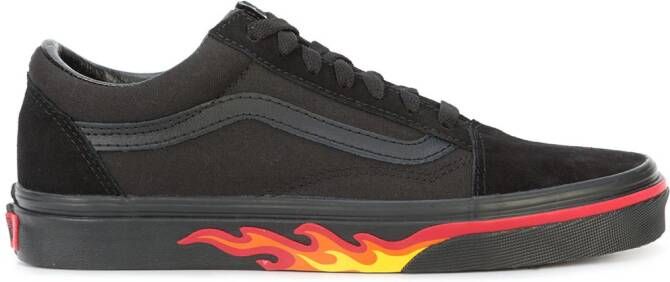 Vans Old Skool Flame veter sneakers Zwart