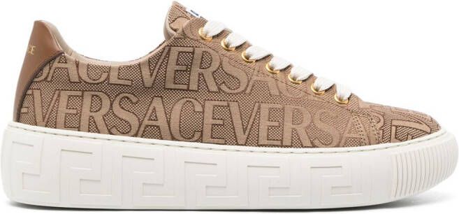 Versace Allover Greca sneakers Bruin