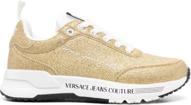 Versace Jeans Couture Metallic sneakers Goud