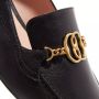 Bally Zwarte leren loafers met logo versiering Black Dames - Thumbnail 1