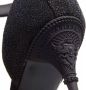 Balmain Moneta leather sandals with micro beads Black Dames - Thumbnail 2