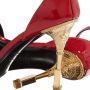 Balmain Patentleren sandalen met gegraveerde hak Red Dames - Thumbnail 2
