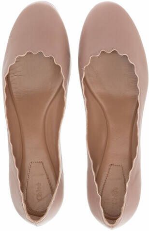 Chloé Loafers & ballerina schoenen Lauren Ballerinas Leather in poeder roze