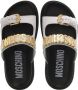Moschino Platte sandalen met logo en metalen applicaties White Dames - Thumbnail 10
