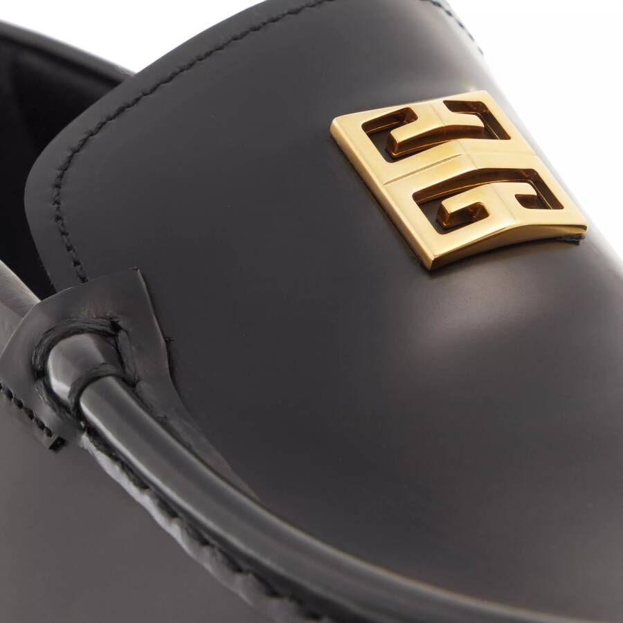 Givenchy Loafers & ballerina schoenen Black Leather Flat Shoes in zwart