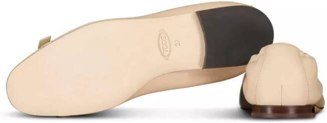 TOD'S Sneakers Ballerinas aus Leder mit Logo 48104150401370 in beige