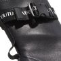 Versace Jeans Couture Zwarte Enkellaarzen voor Dames Aw23 Zwart Dames - Thumbnail 2