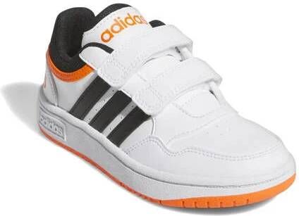 Adidas Sportswear Hoops 3.0 sneakers wit zwart oranje Jongens Meisjes Imitatieleer 34