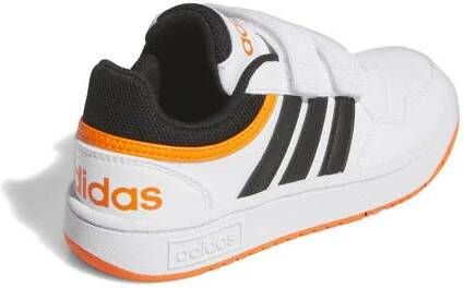 Adidas Sportswear Hoops 3.0 sneakers wit zwart oranje Jongens Meisjes Imitatieleer 34