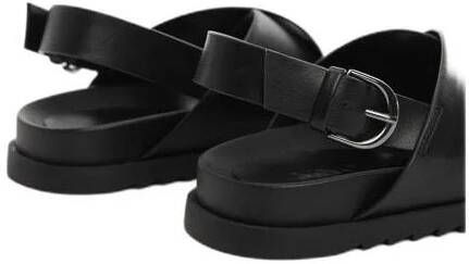 Mango Kids sandalen zwart Meisjes Imitatieleer Effen 31