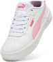 Puma Carina 2.0 sneakers wit roze Meisjes Imitatieleer Effen 35.5 - Thumbnail 3
