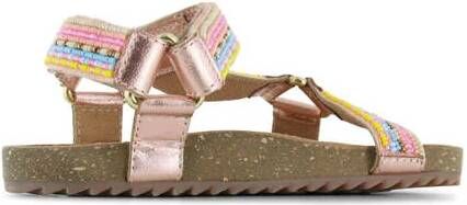 Shoesme leren sandalen met kraaltjes roze metallic Meisjes Leer All over print 27