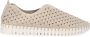 Manfield Dames Beige nylon loafers - Thumbnail 3