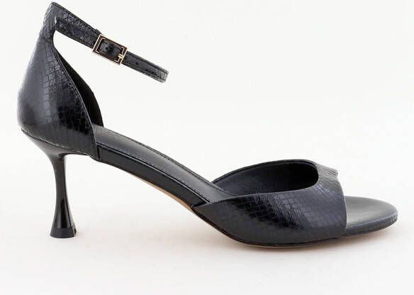 Toral sandalen FIRENZE serpiente metal met verstelbaar bandje zwart