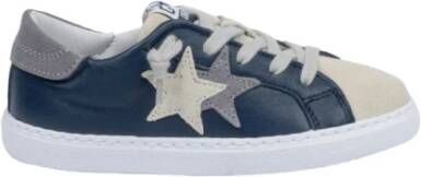 2Star Blauwe en lichtgrijze lage sneakers Blue Dames