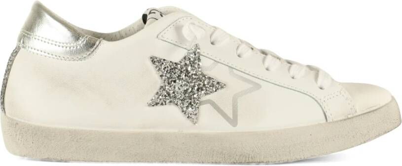 2Star Leren Glitter Sneakers White Dames