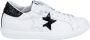 2Star Witte en zwarte pailletten sneakers White Dames - Thumbnail 1