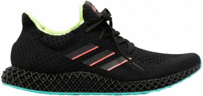 Adidas Originals 4D Futurecraft Zwarte Stoffen Sneakers met Logo Black Heren