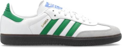 Adidas Originals Witte Groene Leren Sneakers White