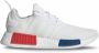 Adidas Originals Nmd_R1 Witte Stoffen Sneakers met Rode en Blauwe Accenten White Heren - Thumbnail 2