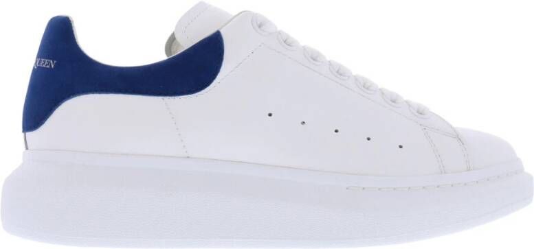 Alexander mcqueen Blauwe Suede Oversized Sneakers White Heren