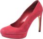 Alexander McQueen Pre-owned Suede heels Red Dames - Thumbnail 1