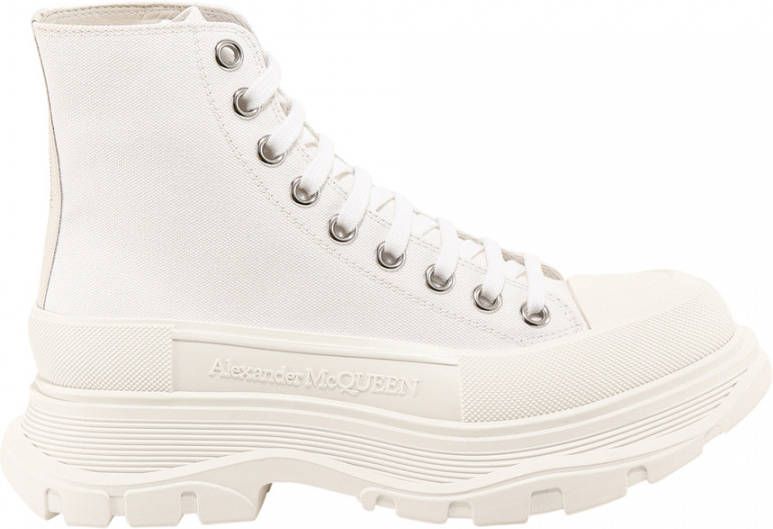Alexander mcqueen Canvas Boot Tread Mode Sneakers White Dames