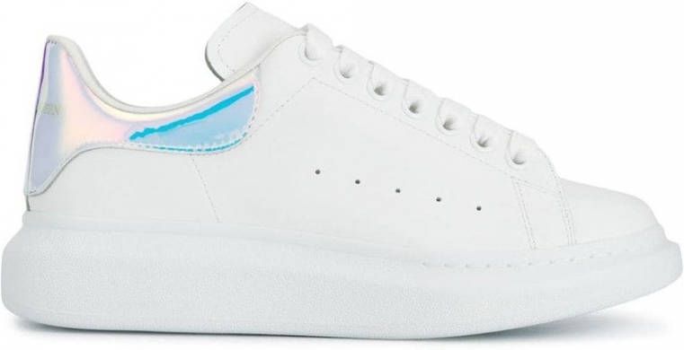 Alexander mcqueen Witte Leren Sneakers met Contrasterende Hiel Tab White Heren