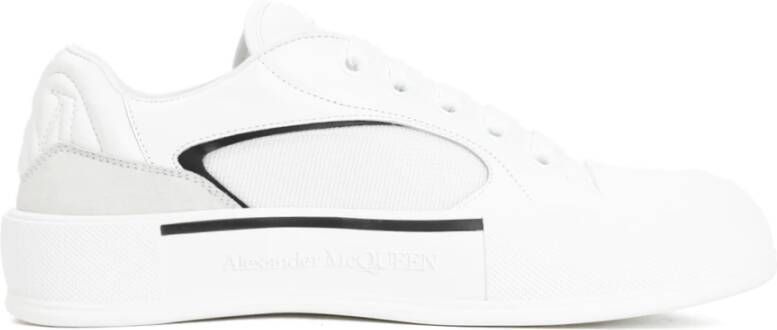 Alexander mcqueen Witte & Zwarte Skate Deck Sneakers White Heren