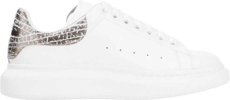 Alexander mcqueen Witte Leren Sneakers Oversized Stijl White Heren