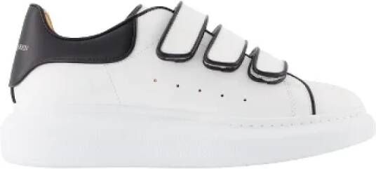 Alexander mcqueen Witte zwarte leren sneakers White Dames