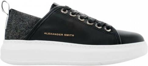 Alexander Smith Leren Sneakers voor Mannen en Vrouwen Black Dames